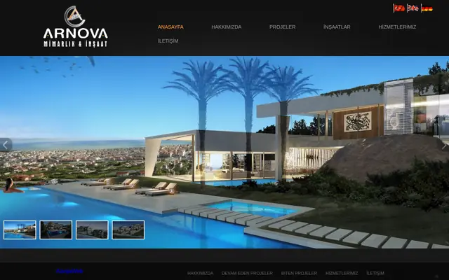 arnovamimarlik.com ana sayfası, AlanJa Web tarafından yapıldı