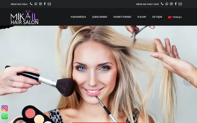 mikailhairsalon.com ana sayfası, AlanJa Web tarafından yapıldı