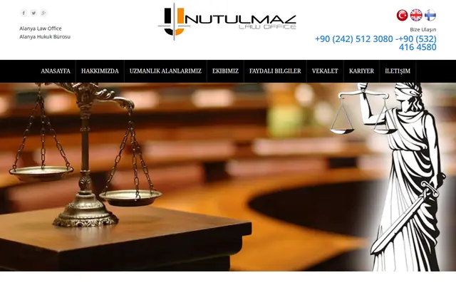 unutulmazlawoffice.com ana sayfası, AlanJa Web tarafından yapıldı